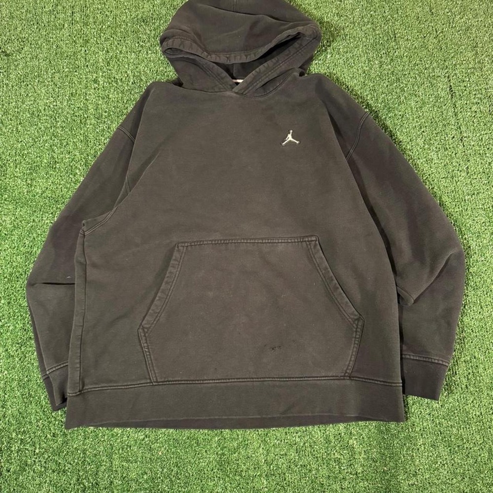 Vintage Jordan Black Pullover Hoodie Jumpman Logo Mens XL Streetwear 0345